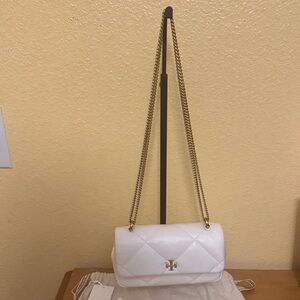 Tory Burch mini Kira diamond White Quilted Bag